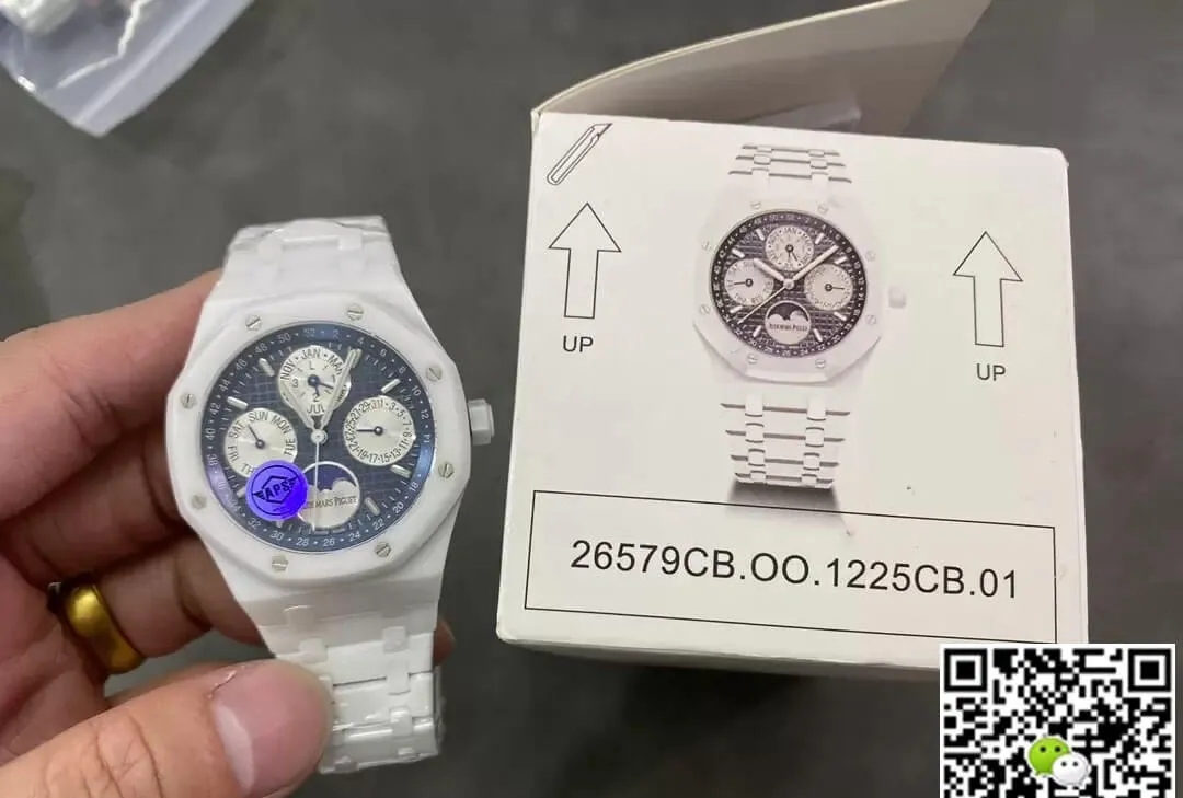 Audemars Piguet Royal Oak 26579CB.OO.1225CB.01 APS Factory V3 1:1 Best Edition Replica Watch White Case